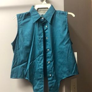 Vintage Circle R Classics Sleeveless Button up Shirt with Tie